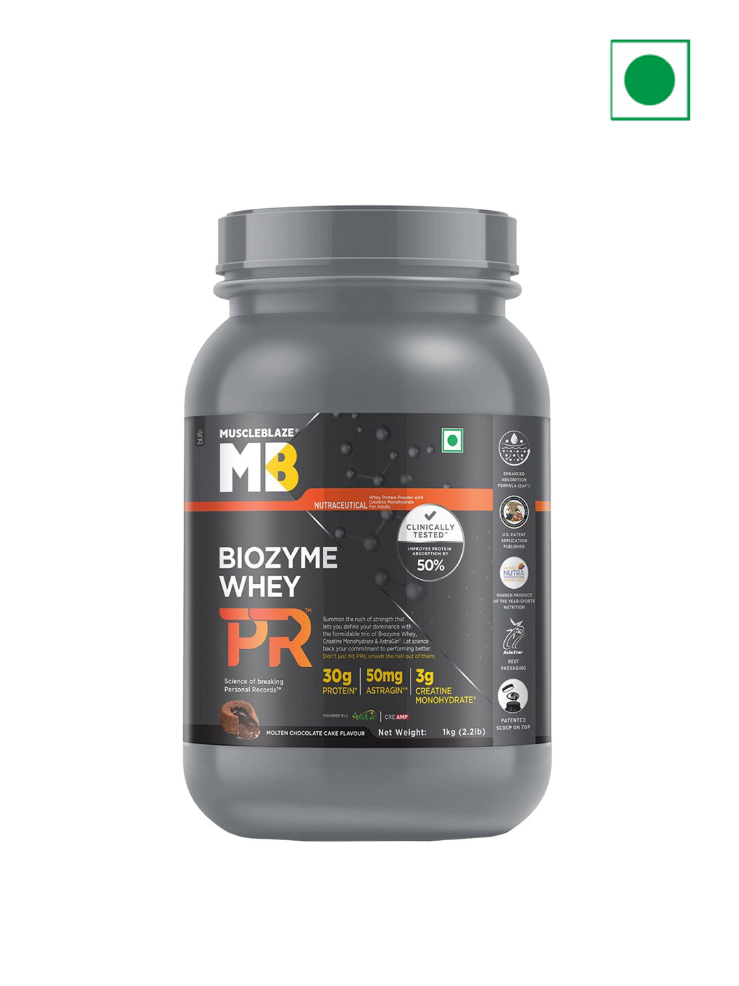 MuscleBlaze Biozyme Whey Protein PR 1 Kg