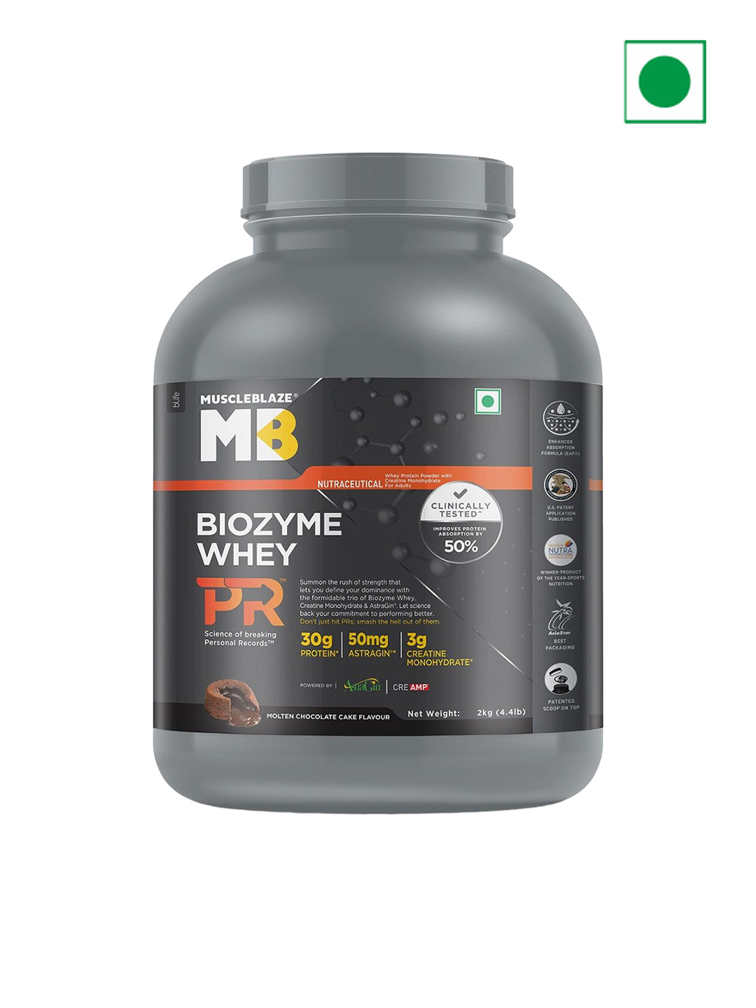 MuscleBlaze Chocolate Biozyme Whey Protein PR 2Kg
