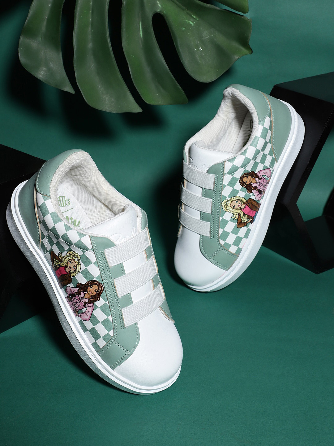 Kids Ville Girls Barbie Printed Round Toe Comfort Insole Casual Sneakers