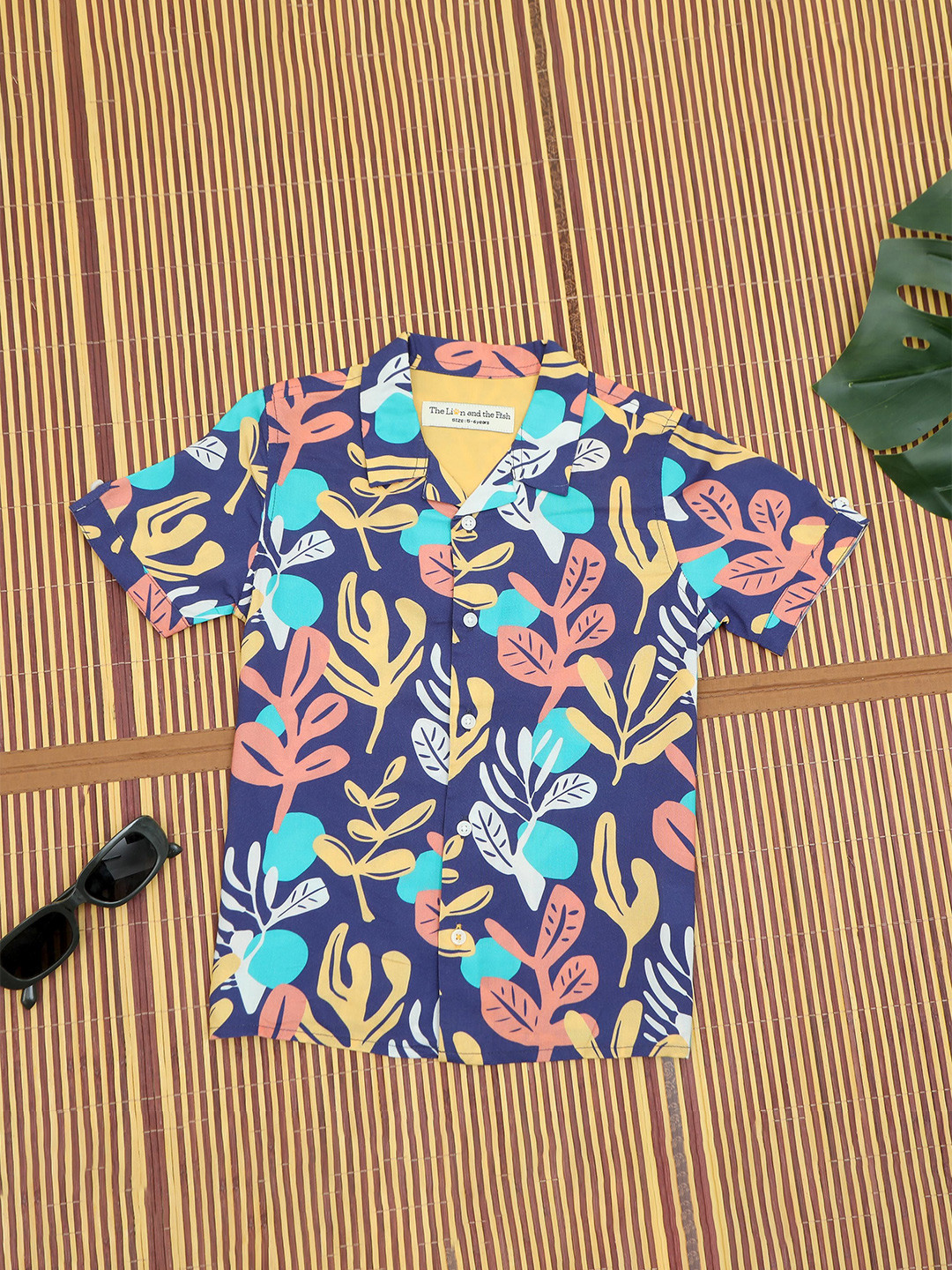 The Lion and The Fish Boys Relaxed Fit Flower Print Shirt