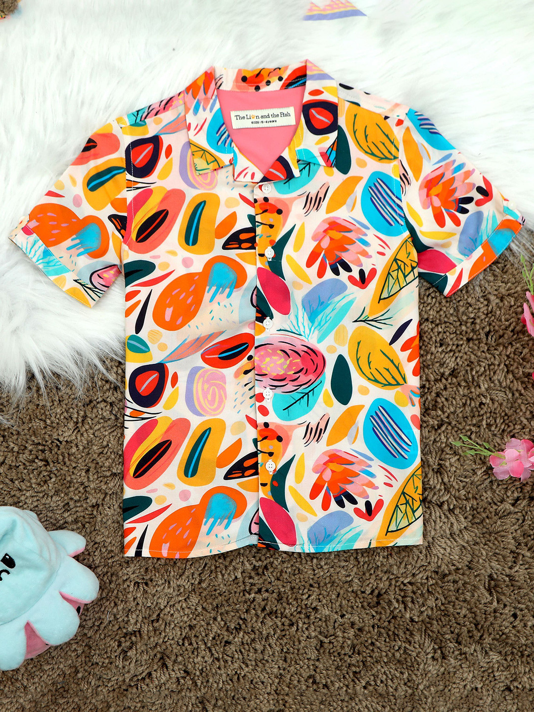 The Lion and The Fish Boys Relaxed Fit Fruit Print Shirt
