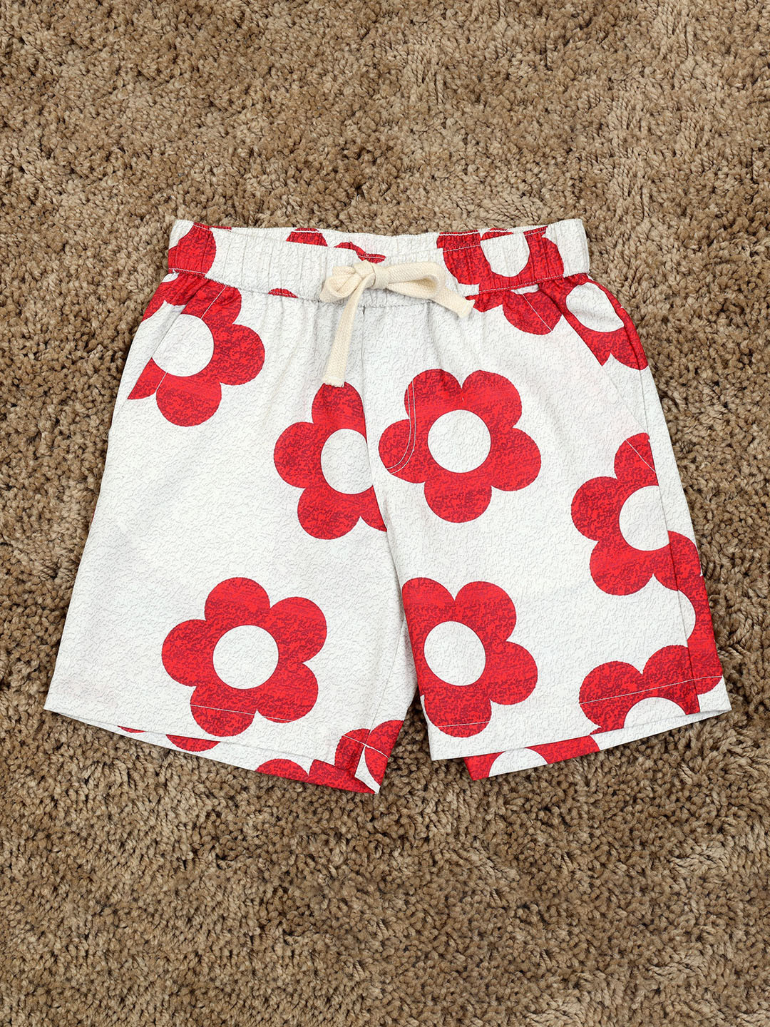 The Lion and The Fish Boys Flower Print Short Hibiscus Red