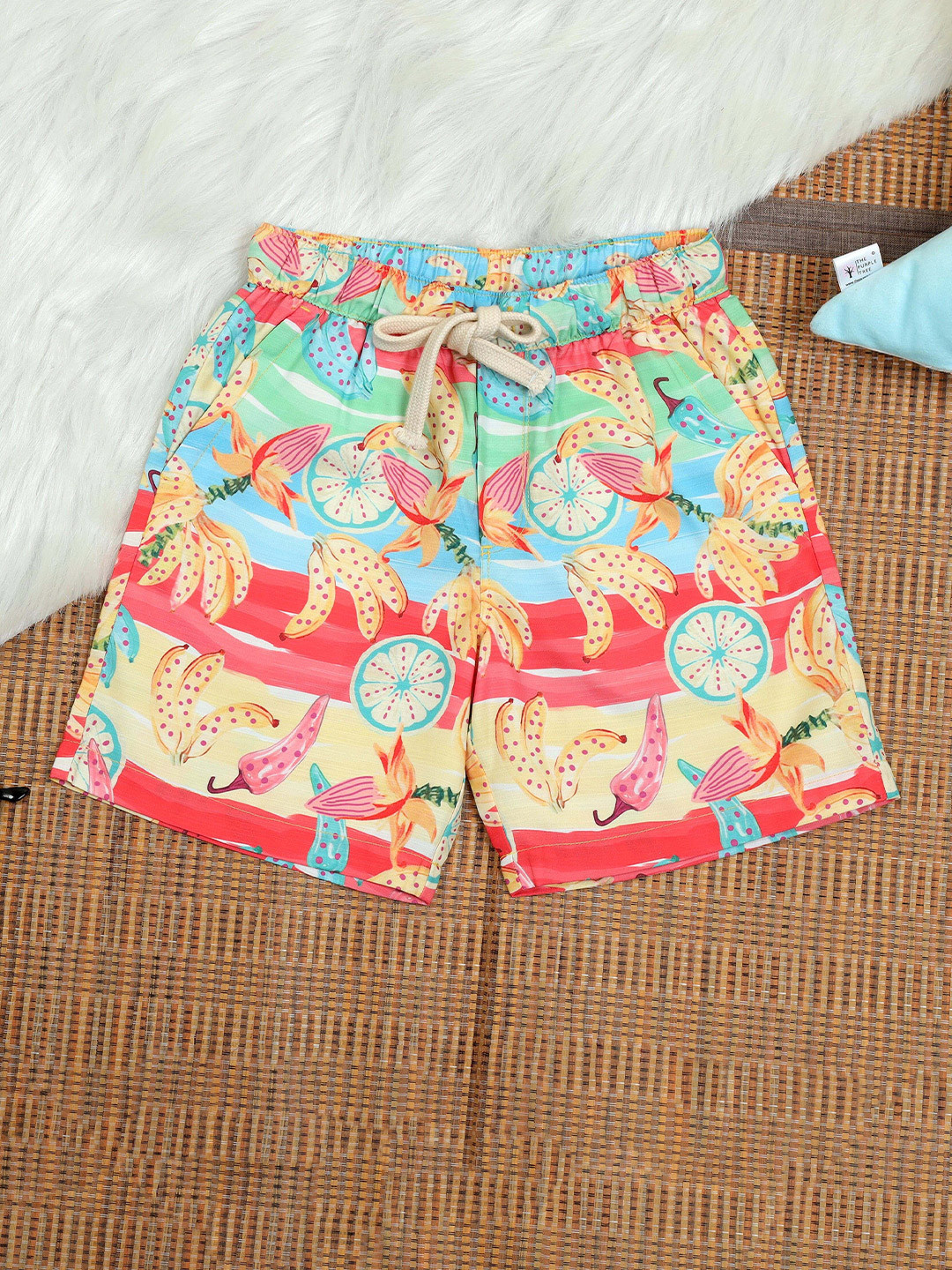 The Lion and The Fish Boys Fruit Print Relaxed Fit Short