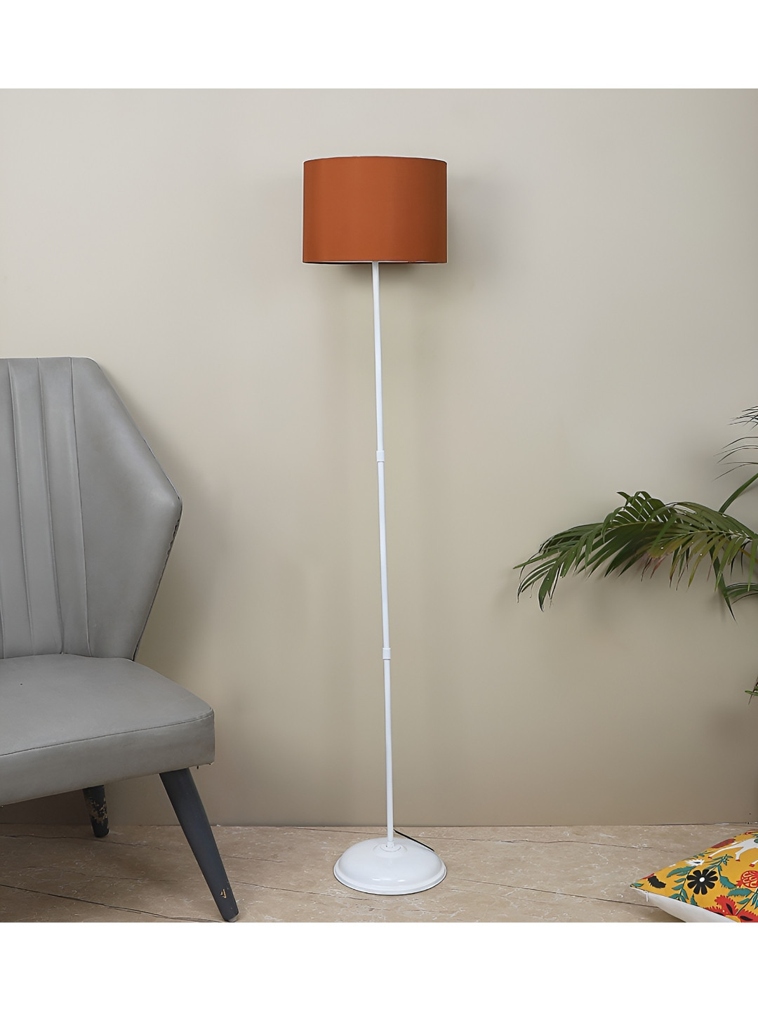 TU CASA Mustard Cylindrical Shaped Endeavour Light Floor Lamps