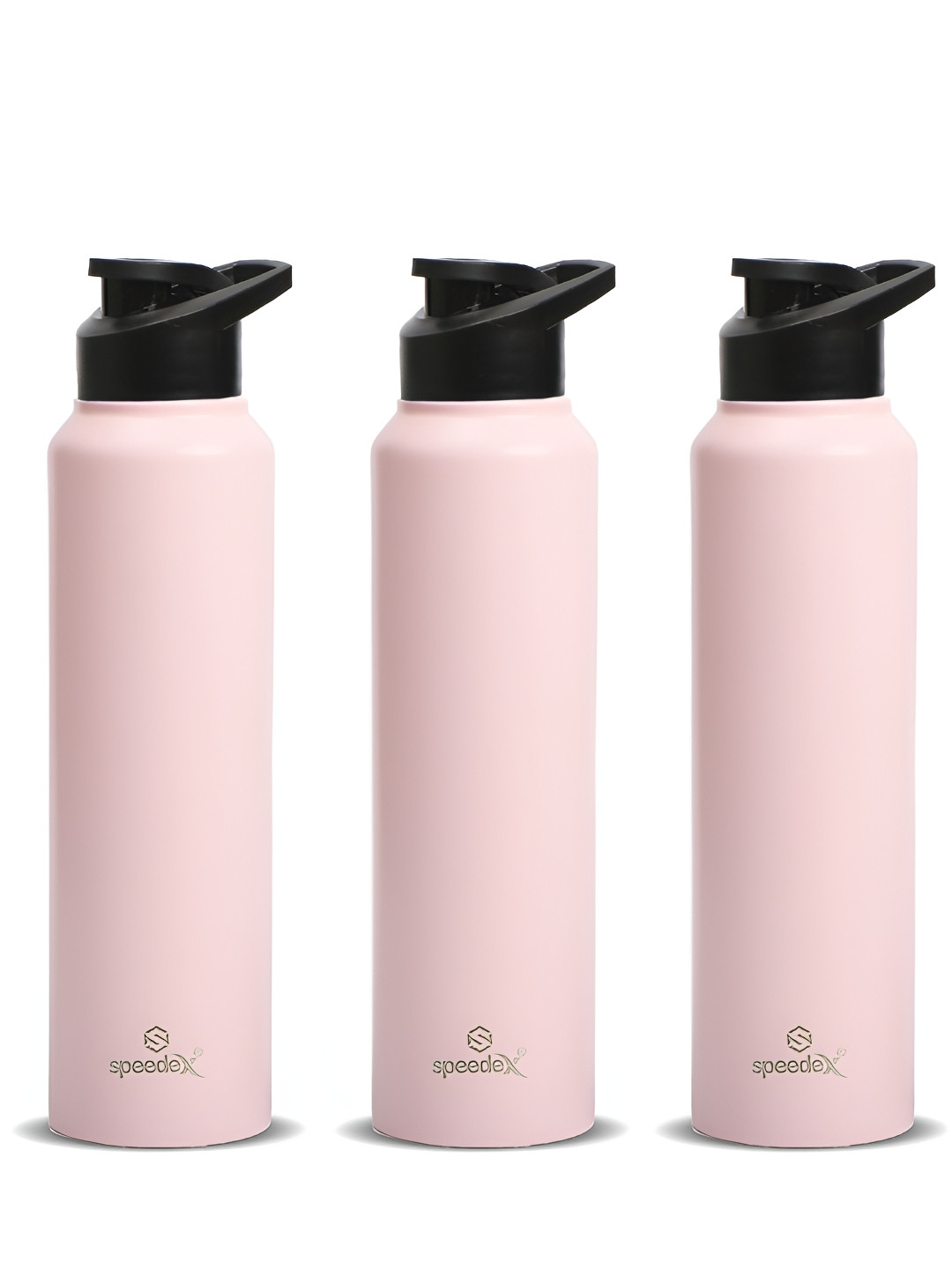 Speedex Pink Set of 3 Stainless Steel Solid Water Bottle