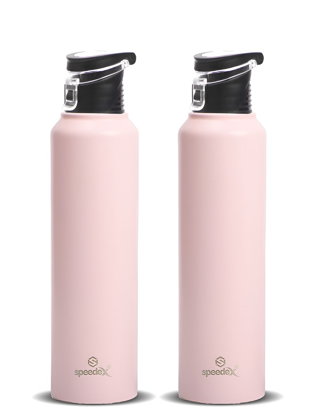 Speedex Pink Set of 2 Stainless Steel Solid Water Bottle