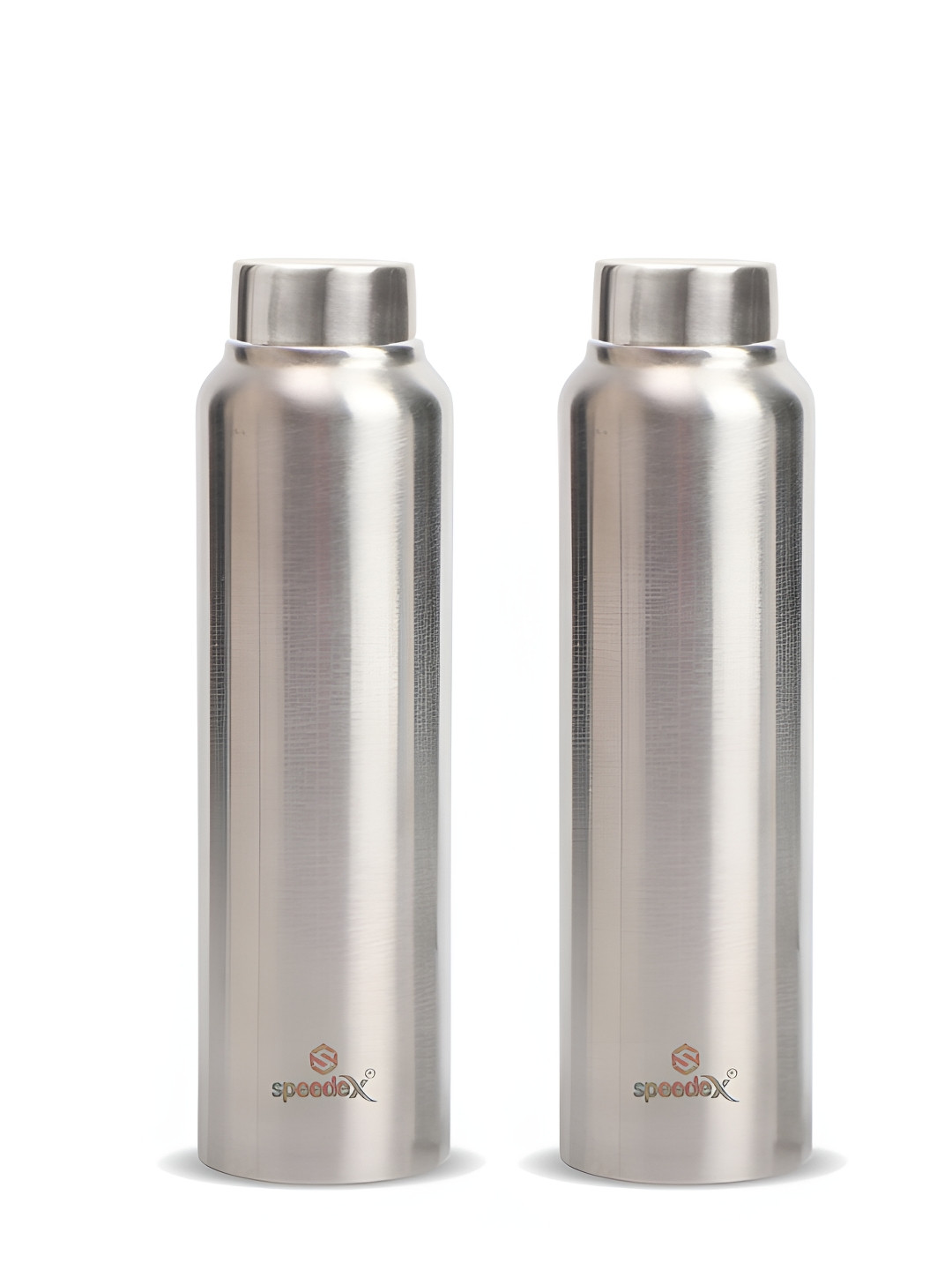 Speedex Simplex Silver Brand Logo Stainless Steel Spill Proof 2 Piece Water Bottle - 1L