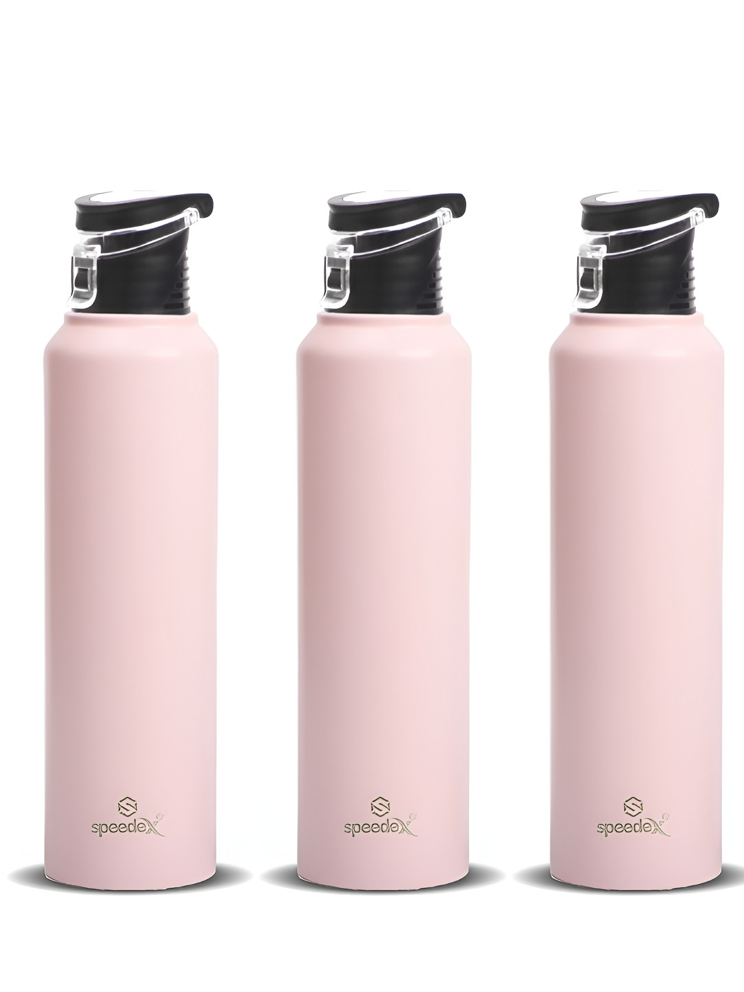 Speedex Pink Set of 3 Stainless Steel Solid Water Bottle