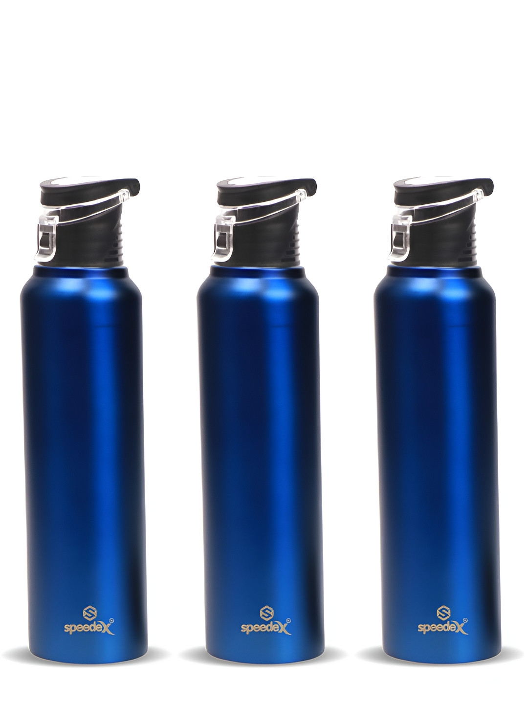 Speedex Simplex Blue Brand Logo Stainless Steel Spill Proof 3 Piece Water Bottle - 1L
