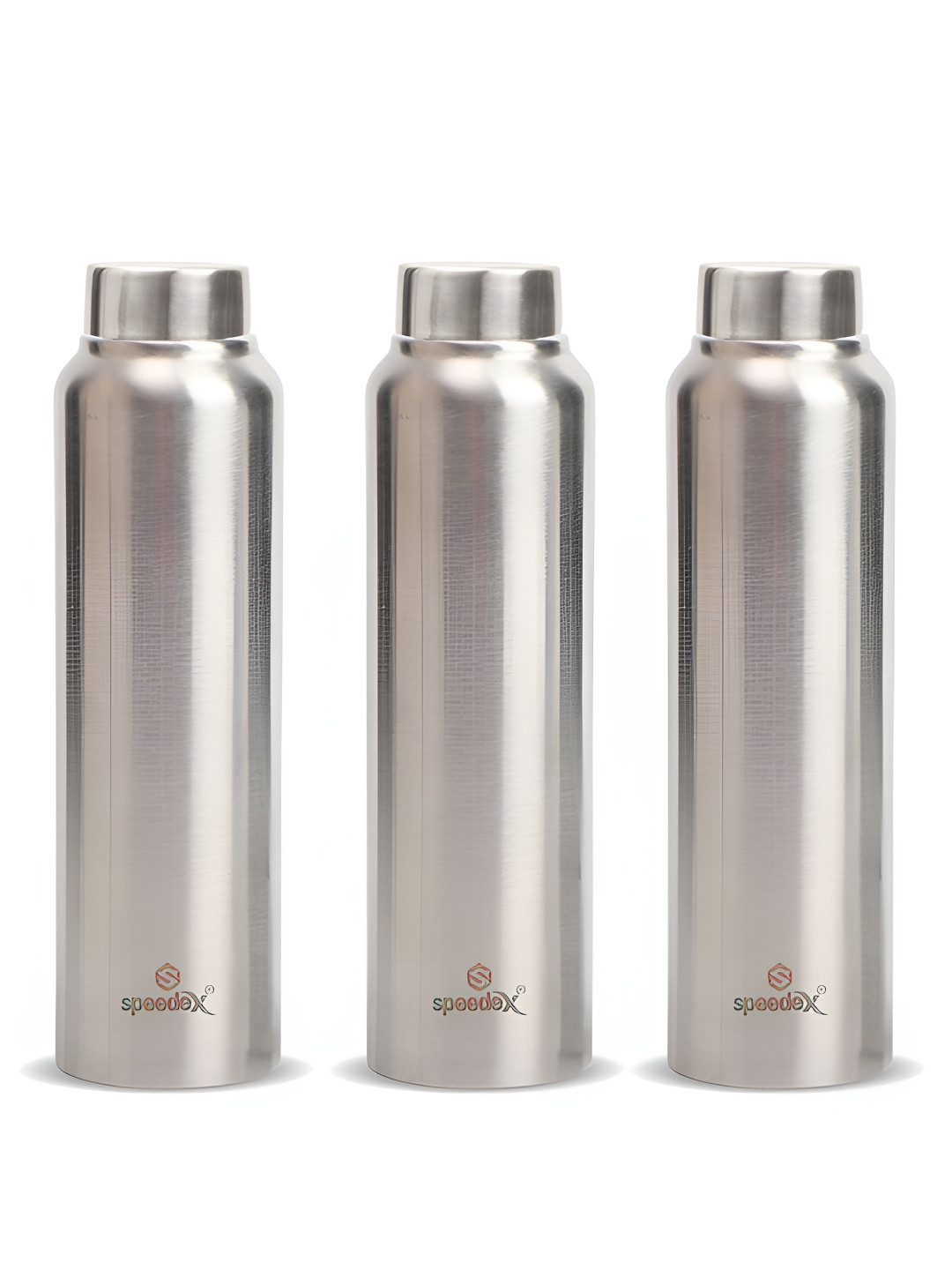 Speedex Simplex Silver Brand Logo Stainless Steel Spill Proof 3 Piece Water Bottle - 1L
