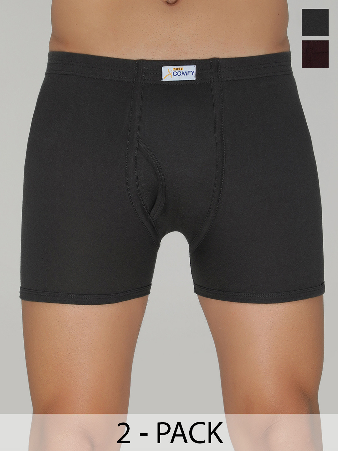 AMUL COMFY Pack Of 2 Assorted Breathability Trunks AC-TR-FCTRIE-MULTI5-XS-2PC