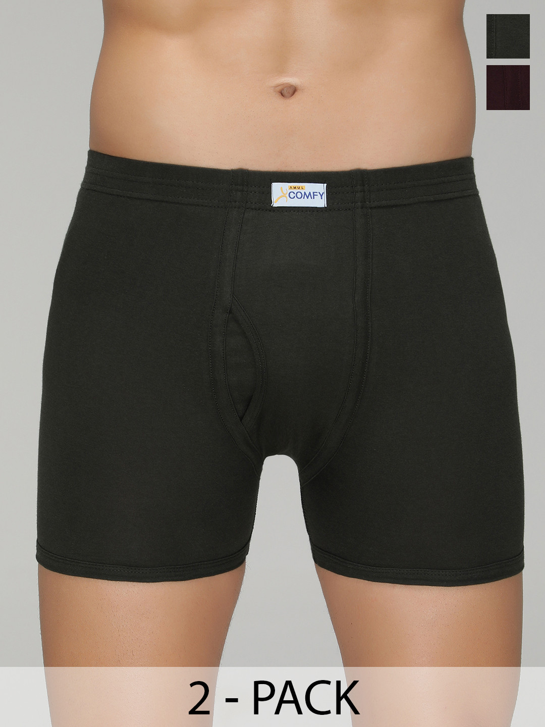 AMUL COMFY Men Pack Of 2 Cotton  Trunk AC-TR-FCTRIE-MULTI4-XL-2PC