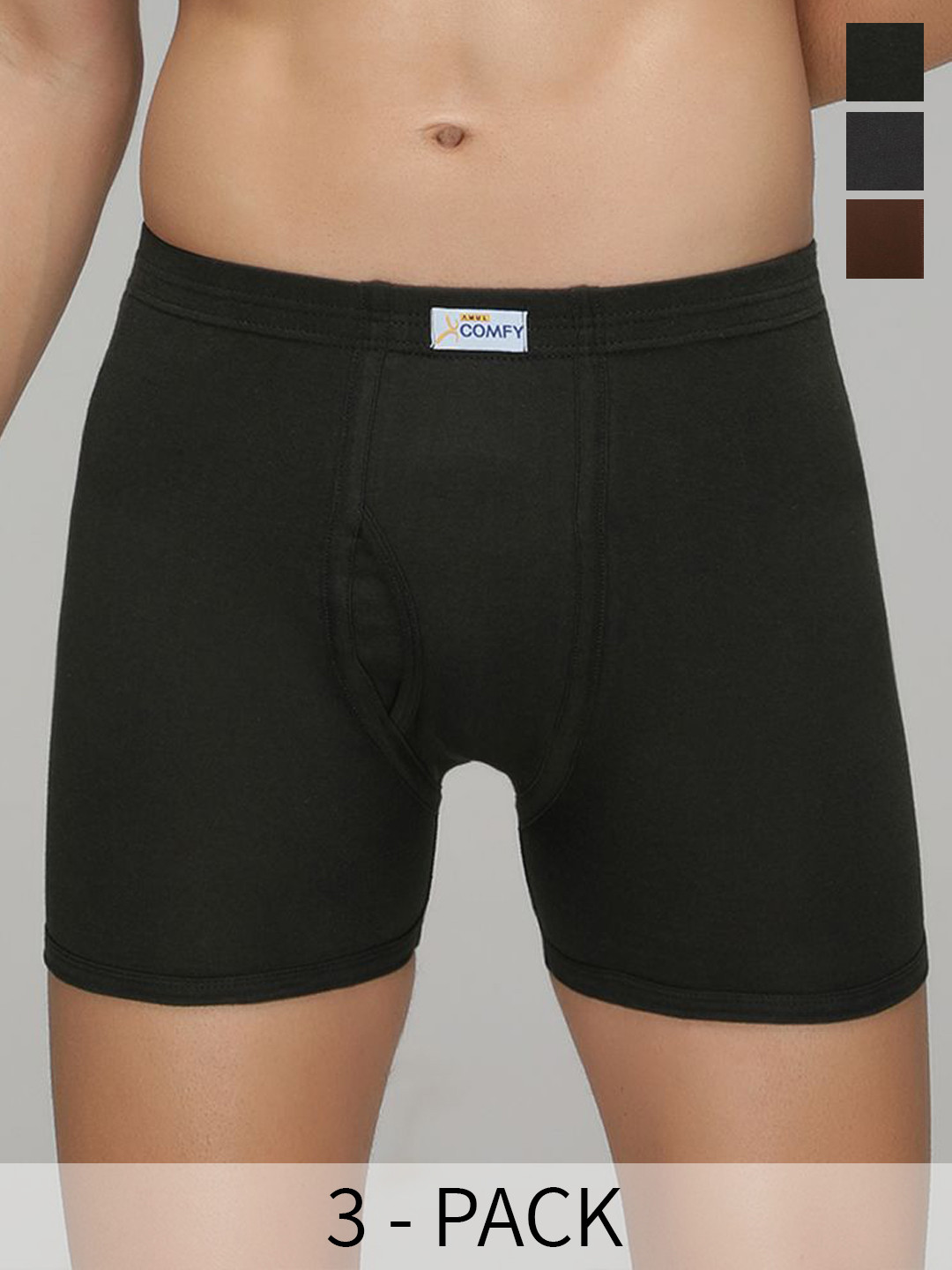 AMUL COMFY Pack Of 3 Assorted Trunks AC-TR-FCTRIE-MULTI3-XS-3PC