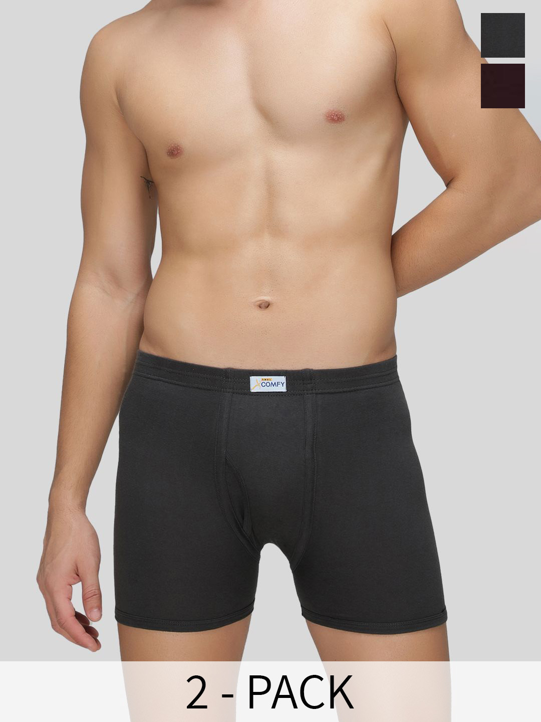 AMUL COMFY Pack Of 2 Assorted Breathability Trunks AC-TR-FCTRIE-MULTI5-3XL-2PC