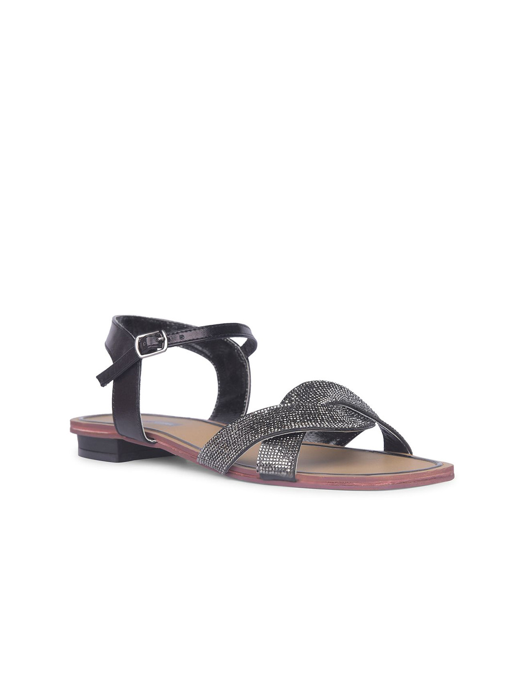 Bata Women Buckle Open Toe Flats