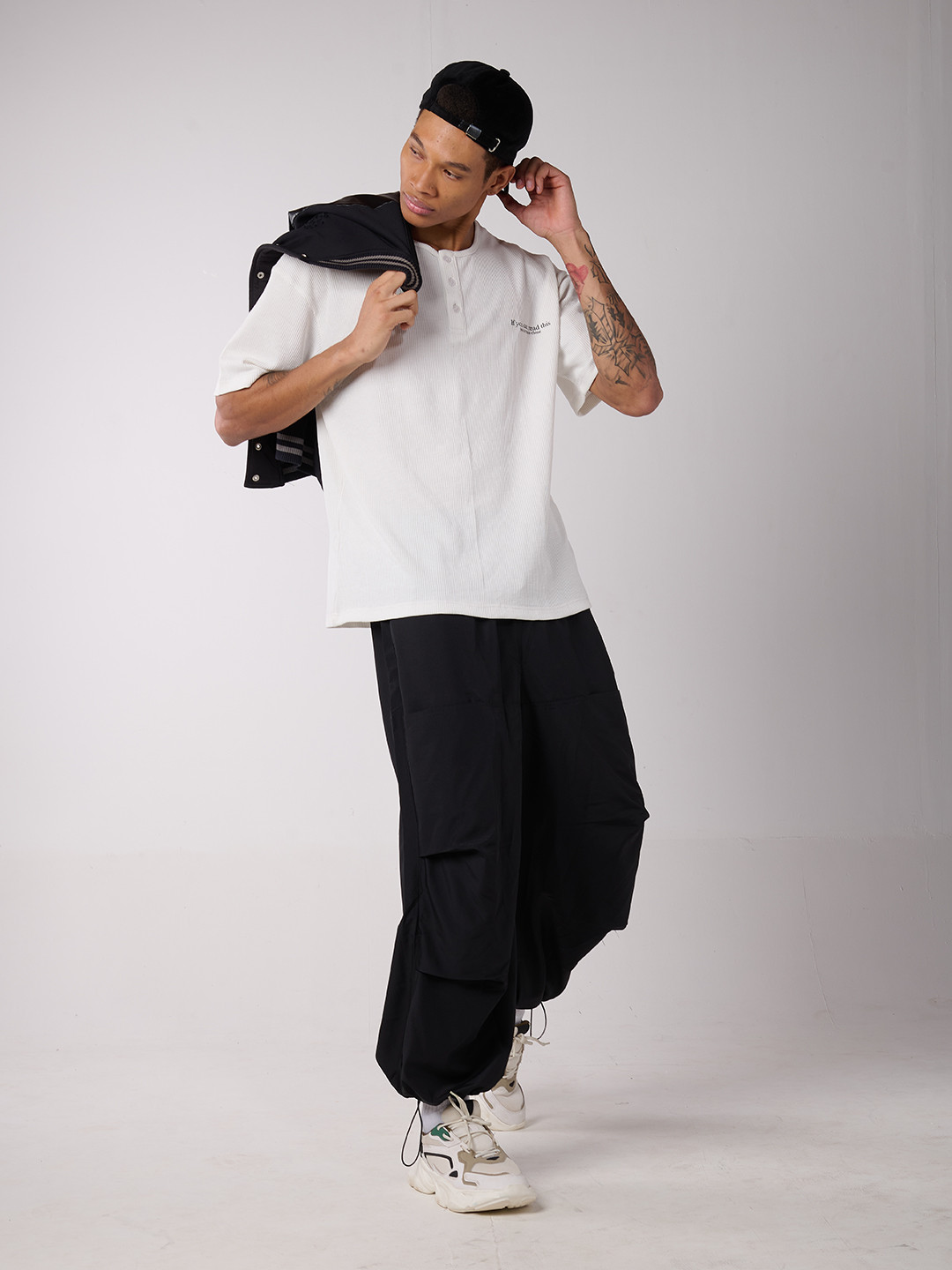 IZF Men Loose Fit Air Parachute Pants