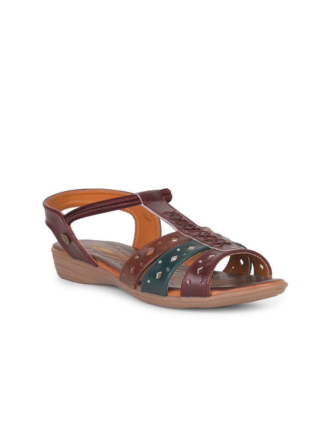 Bata Women Textured Open Toe Flats With Laser Cuts