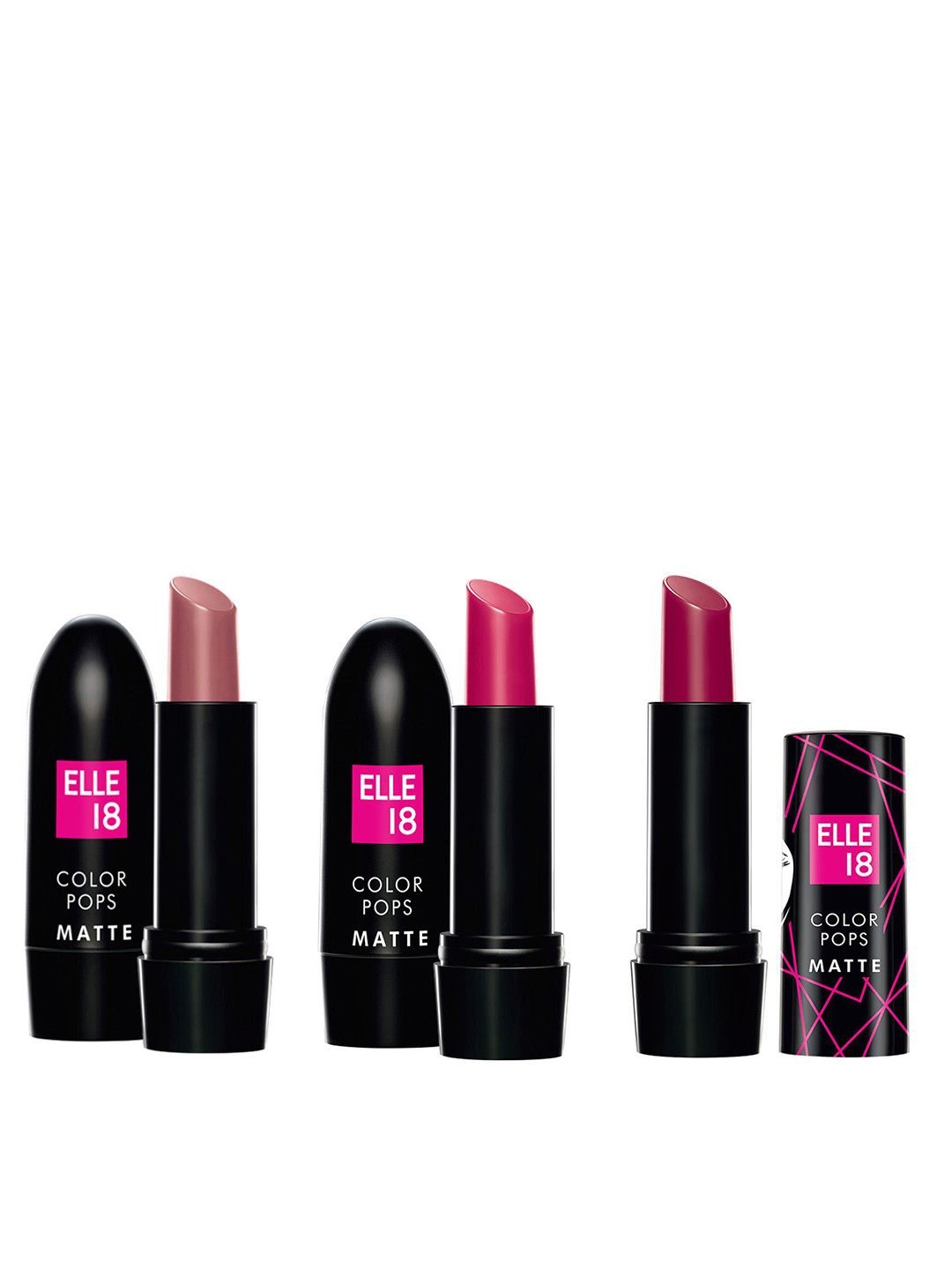 ELLE 18 Set of 3 Color Pop Matte Lip Color