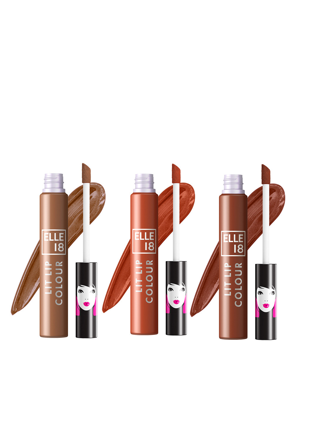ELLE 18 Set of 3 Liquid Lip Color - 5.6ml each