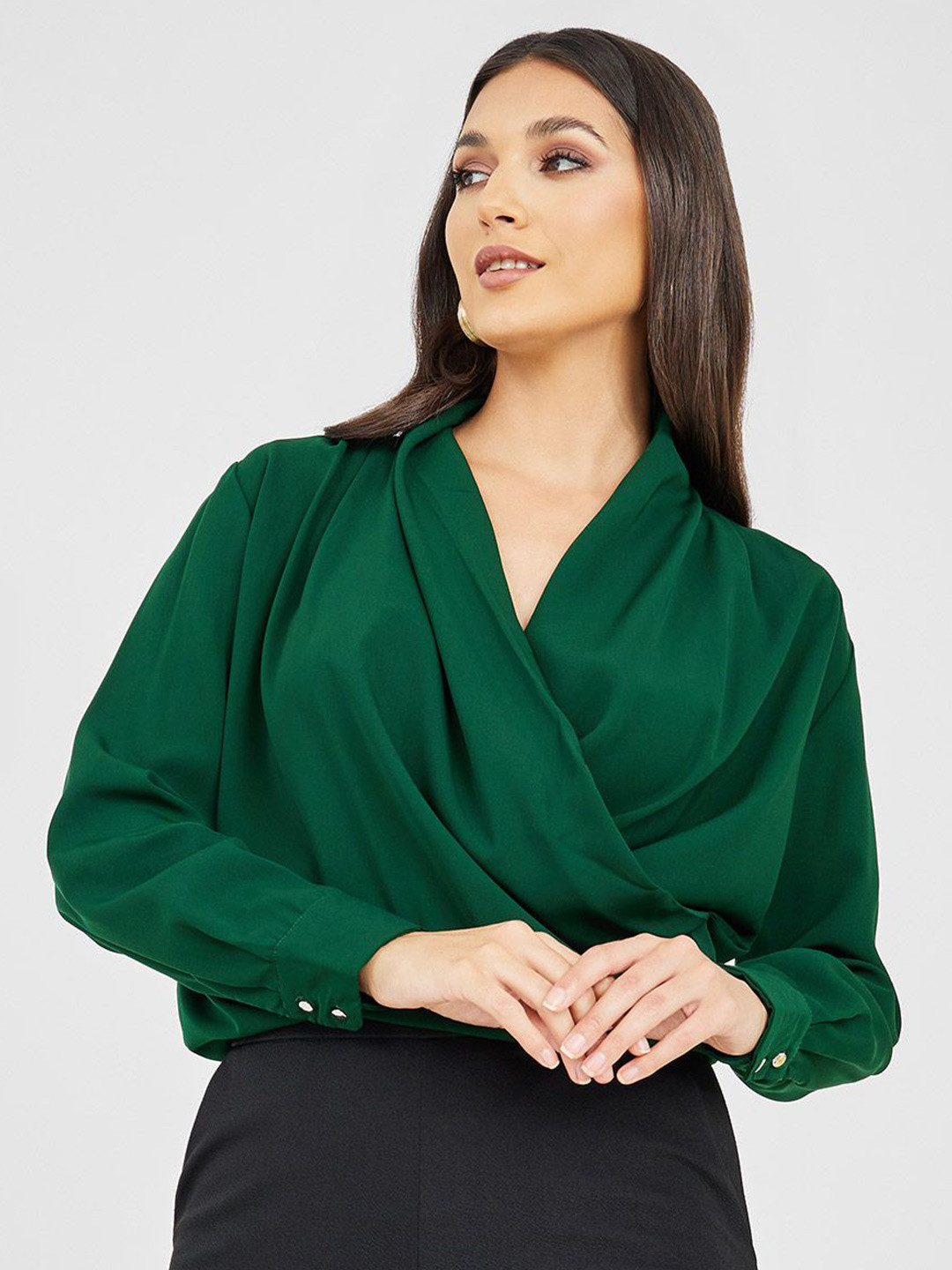 Styli Women Wrap Front Blouse