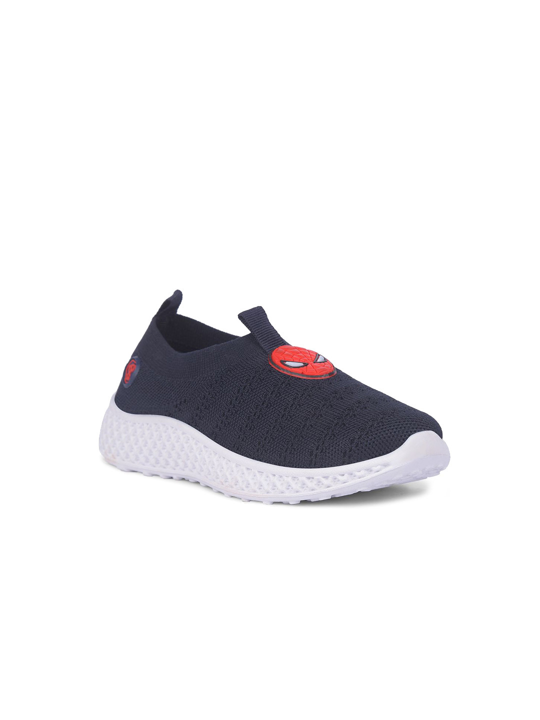 Disney Boys Marvel Printed Round Toe Textile Slip-On Sneakers