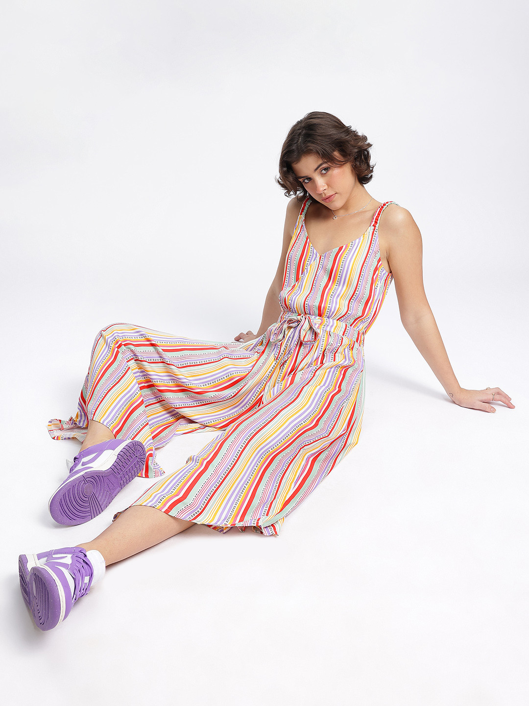 DressBerry Multistripes Wrap Basic Jumpsuit