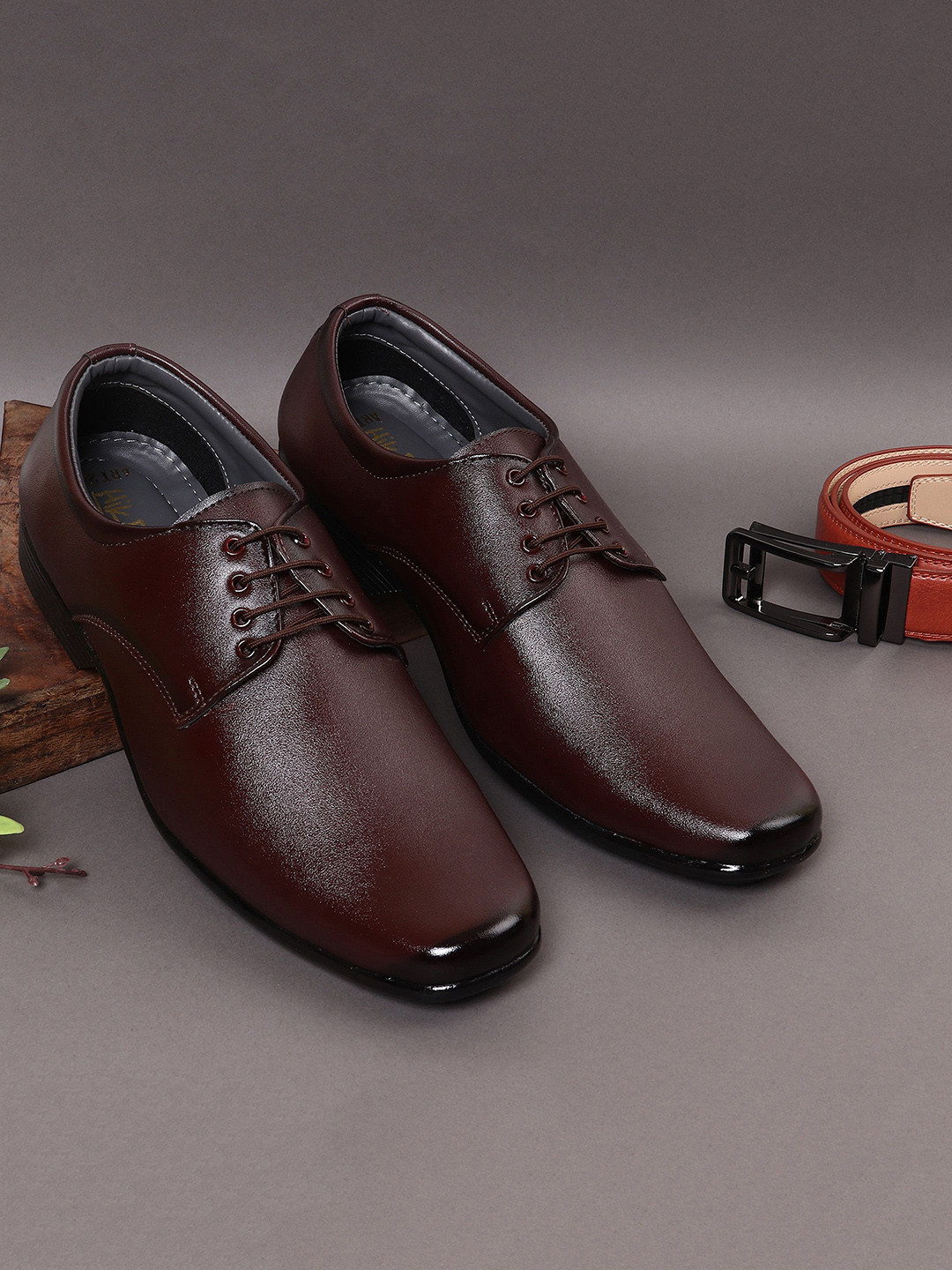 HikBi Leather Lace-Ups LightWeight & Comfort Formal Derbys