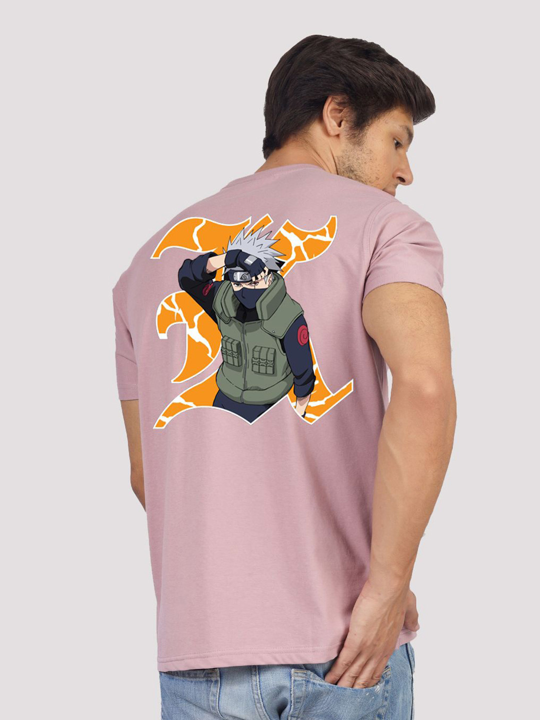 Greylongg Yorksteadd 2076 Men Kakashi Hatake Graphic Printed Round Neck T-shirt