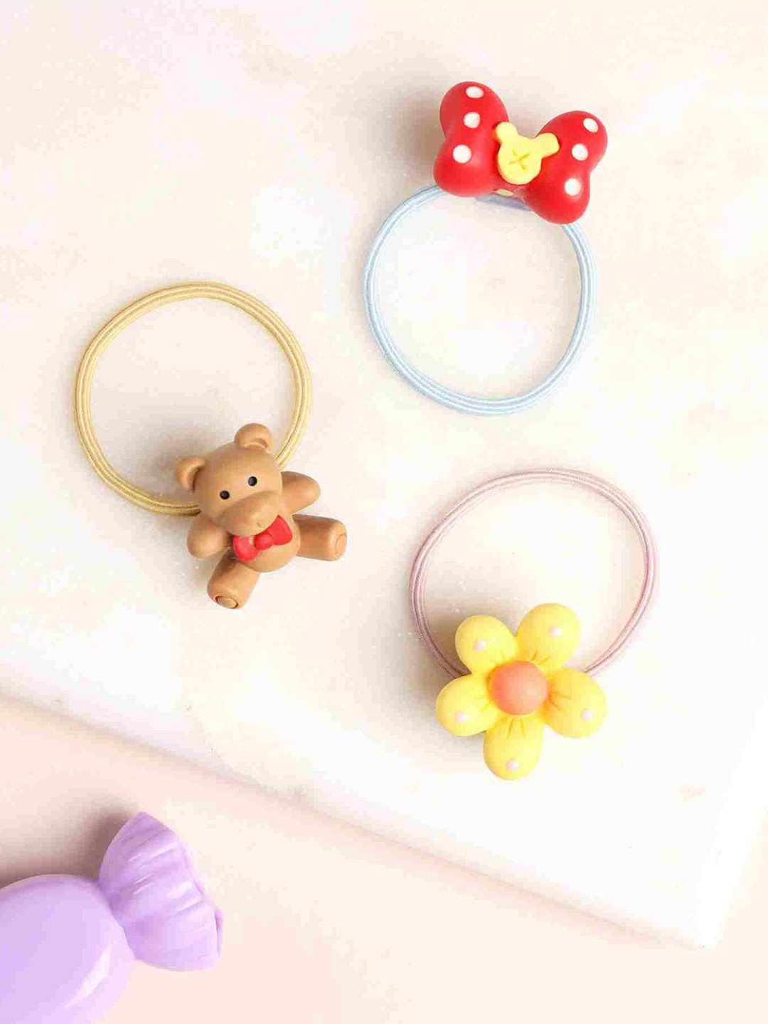 KICKS & CRAWL Girls 3 Pieces Ponytail Holders