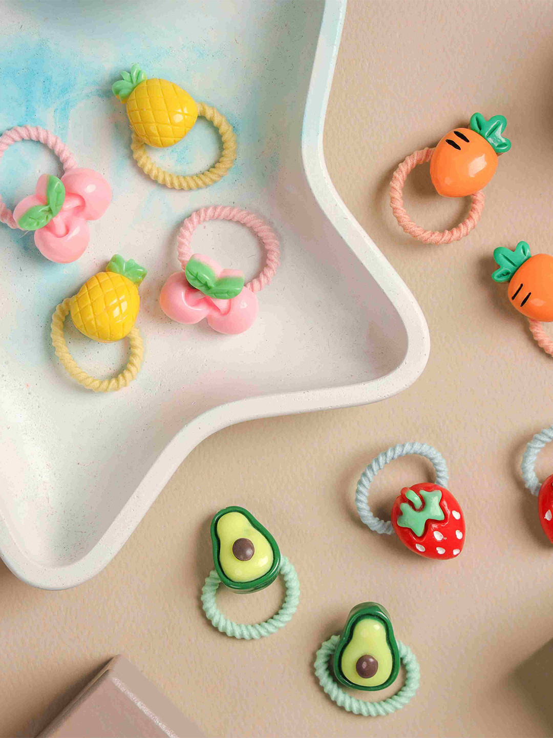 KICKS & CRAWL Girls 10 Pieces Ponytail Holders