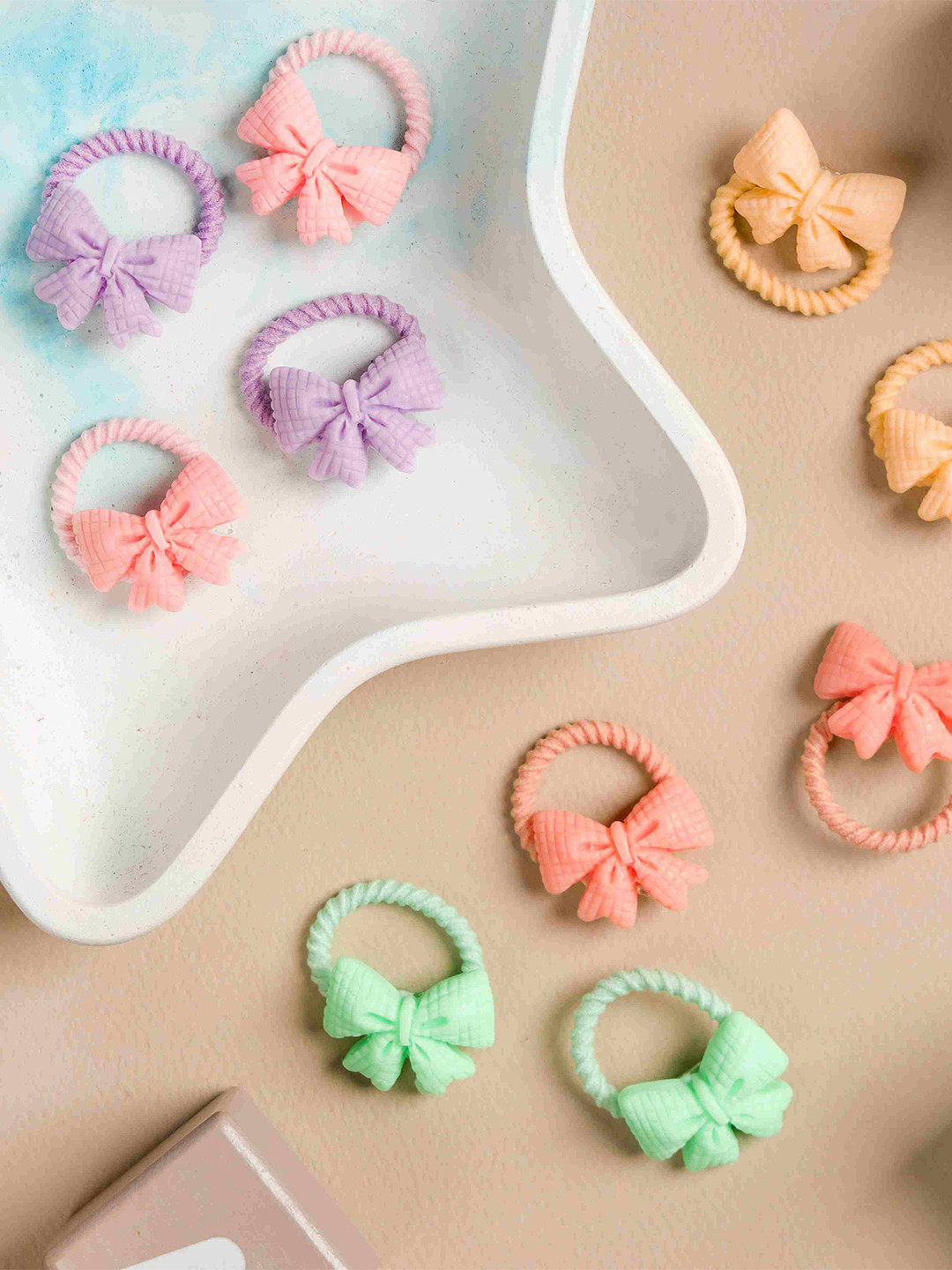 KICKS & CRAWL Girls 10 Pieces of  Ponytail Holders