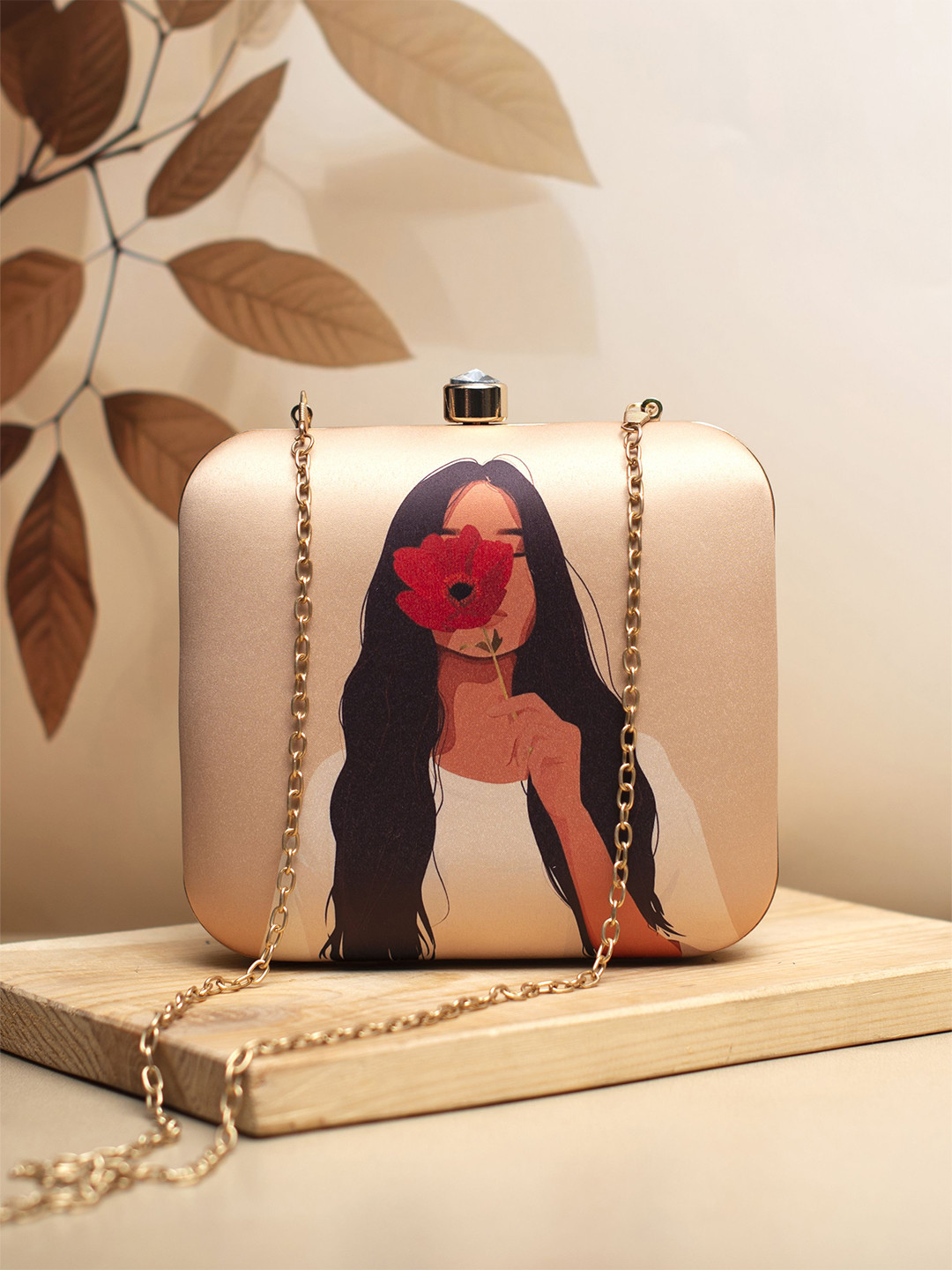 ARTKLIM Flower Girl Printed Box Clutch