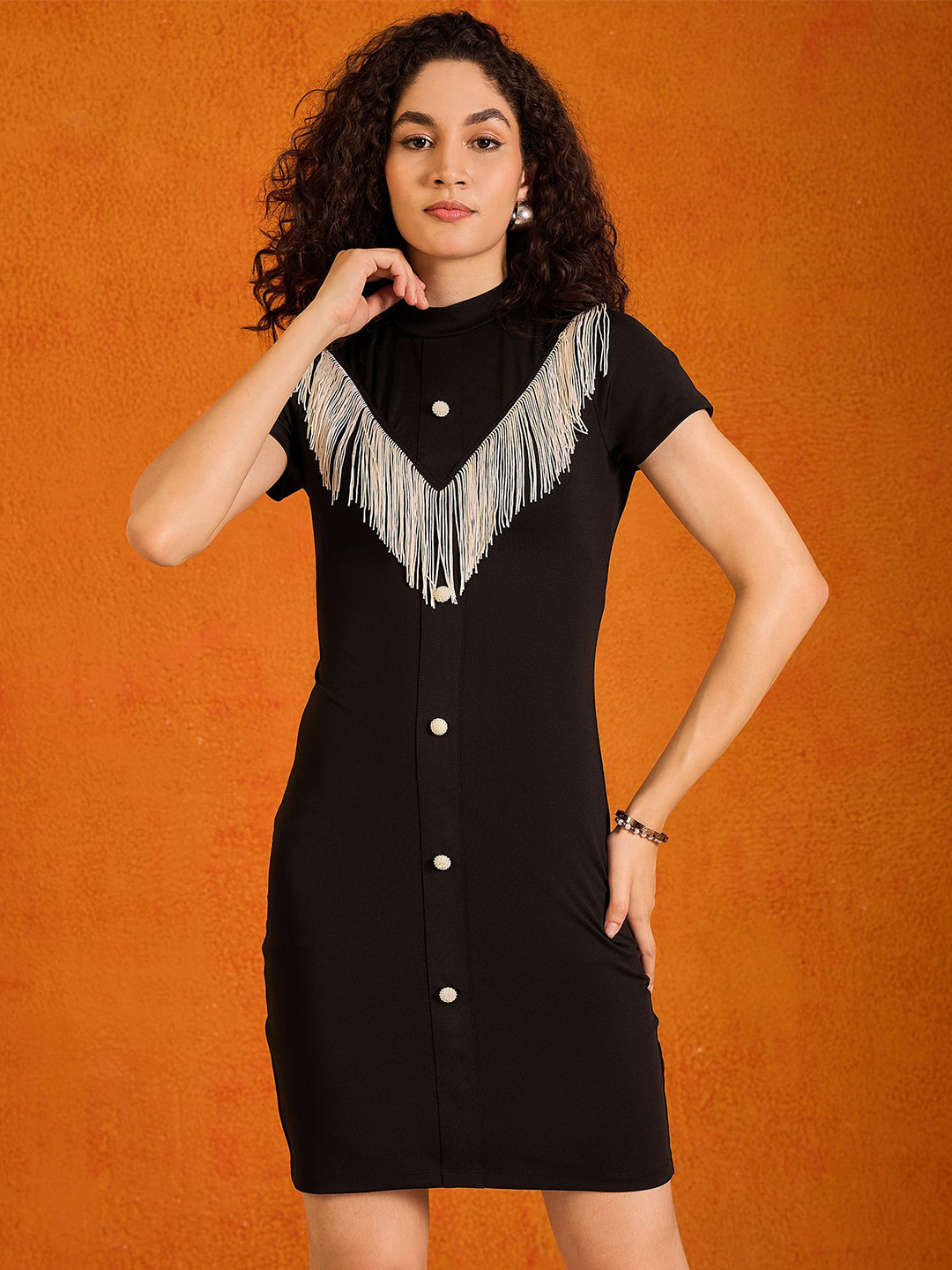 KASSUALLY Fringe Detailed Bodycon dress