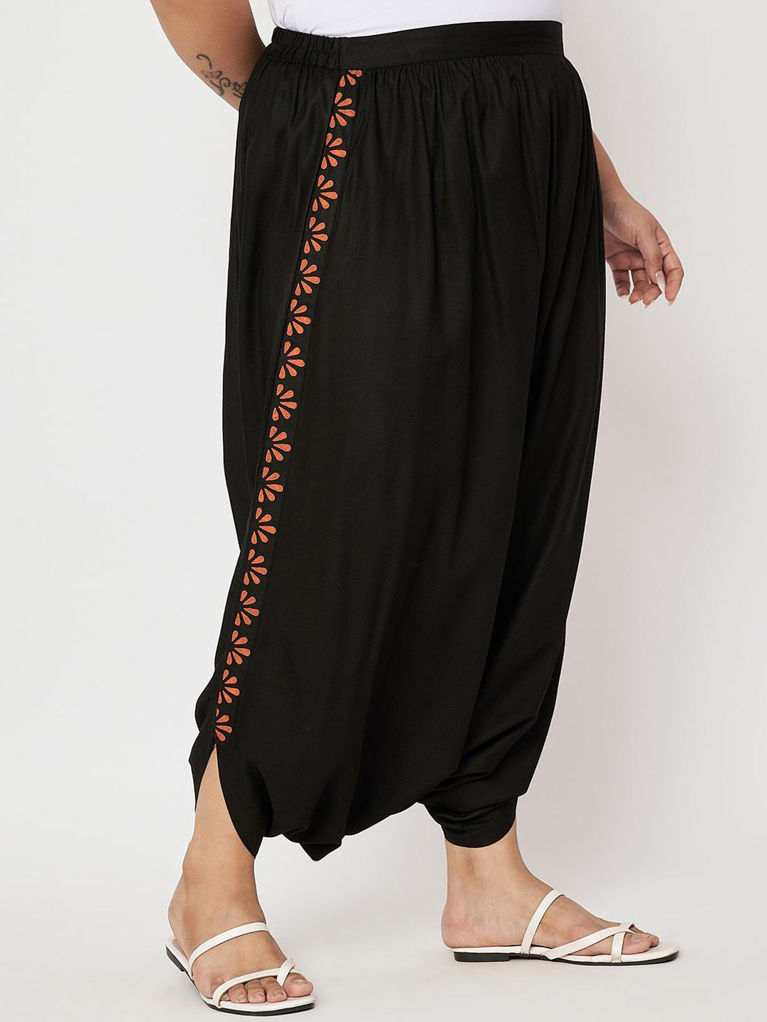 9rasa Women Plus Size Block Printed Harem Pants