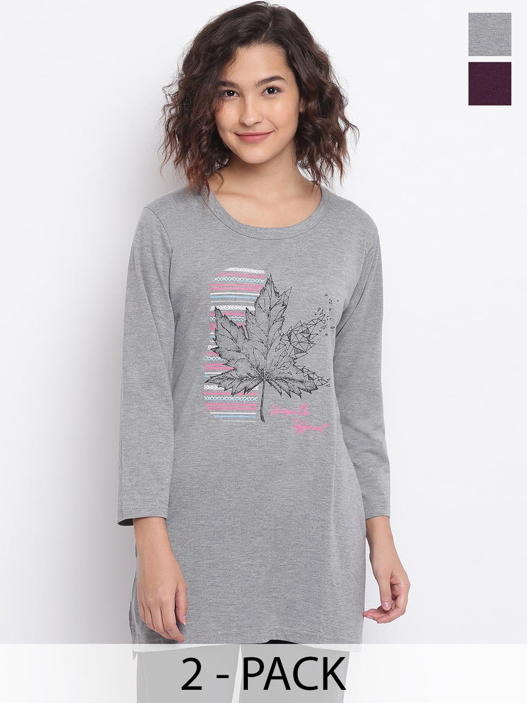 Duchess 2 Pc Round Neck Lounge Tshirts