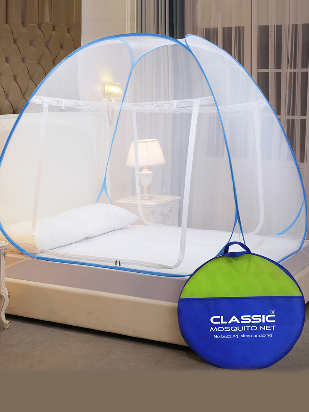 Classic Mosquito Net Blue Queen Size Tent Mosquito Net