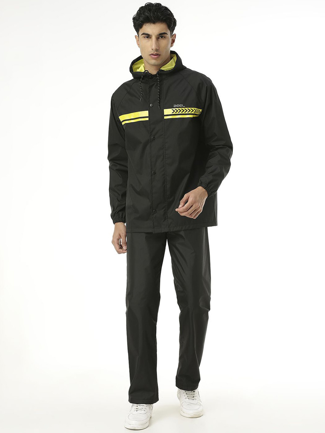 Zeel Hooded Long Sleeves Rain Jacket