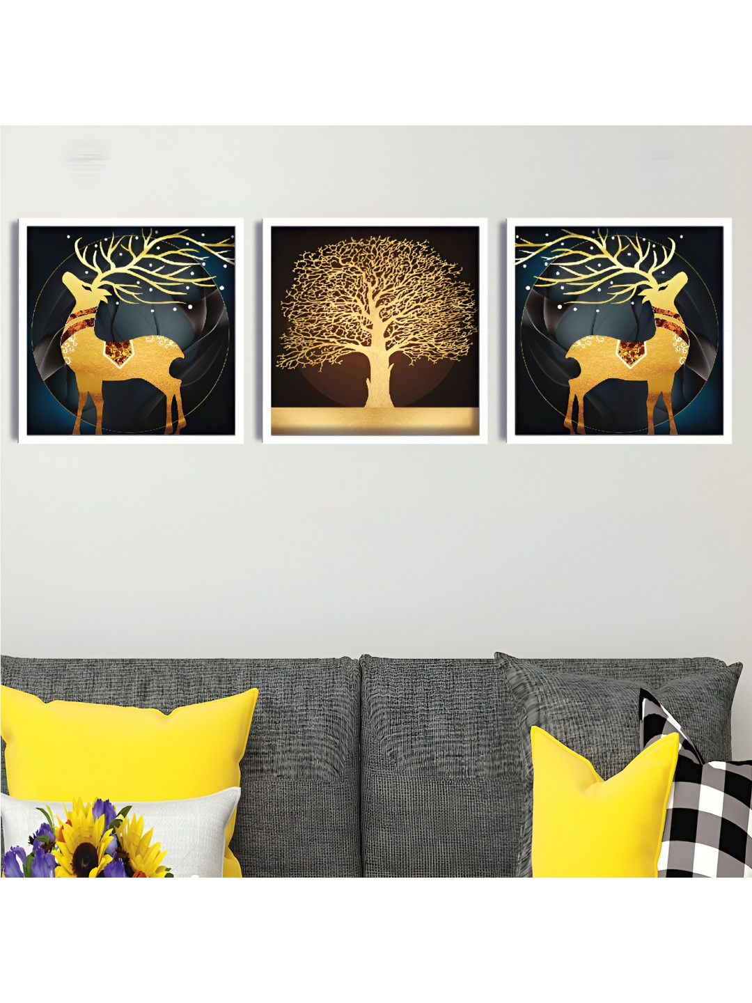 Aura Wood Wall Square Paintings Wall Art - 11.5 x 11.5 In