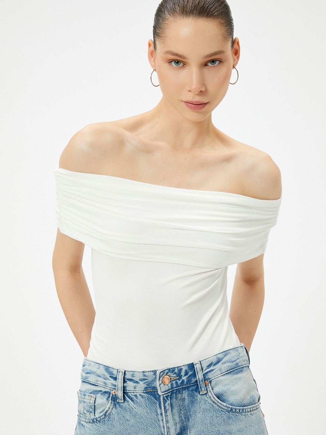 Koton Women Sold Bardot Top