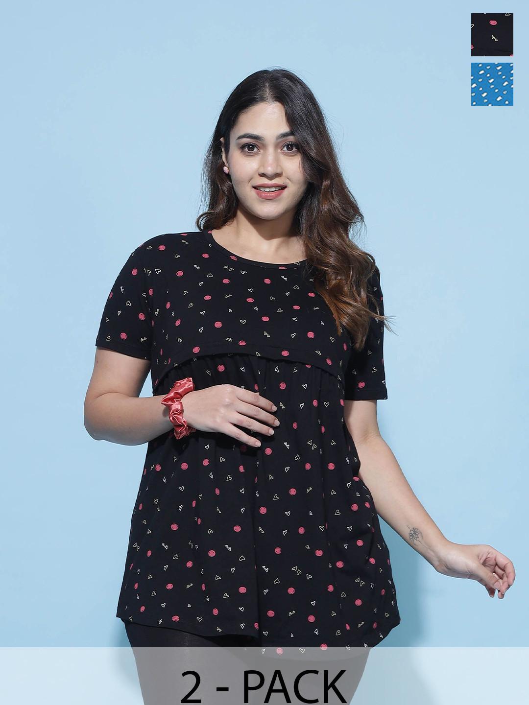 9shines Label Polka Dot Print Cotton Top