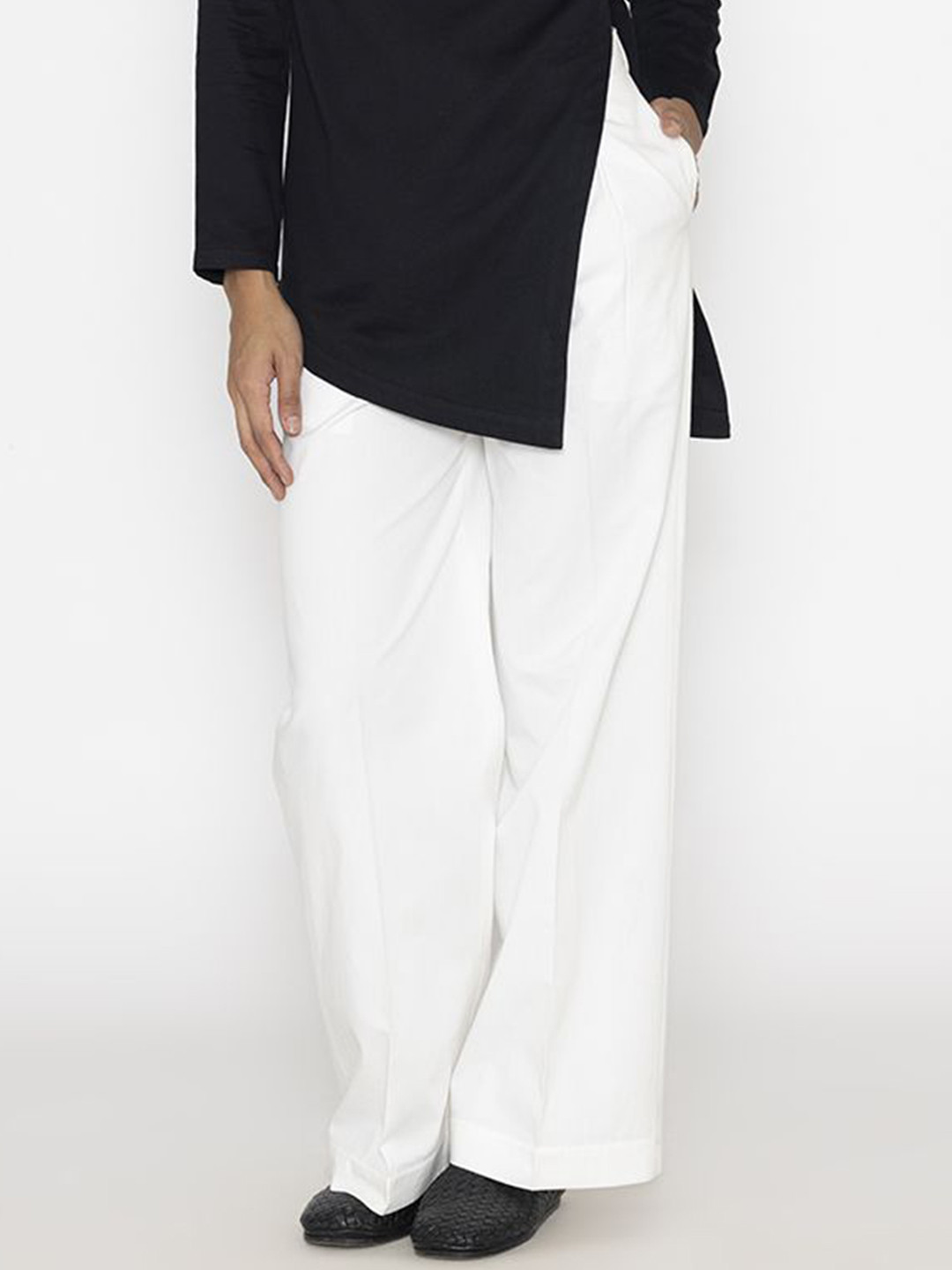 Contemponari Women Relaxed Loose Fit Trousers