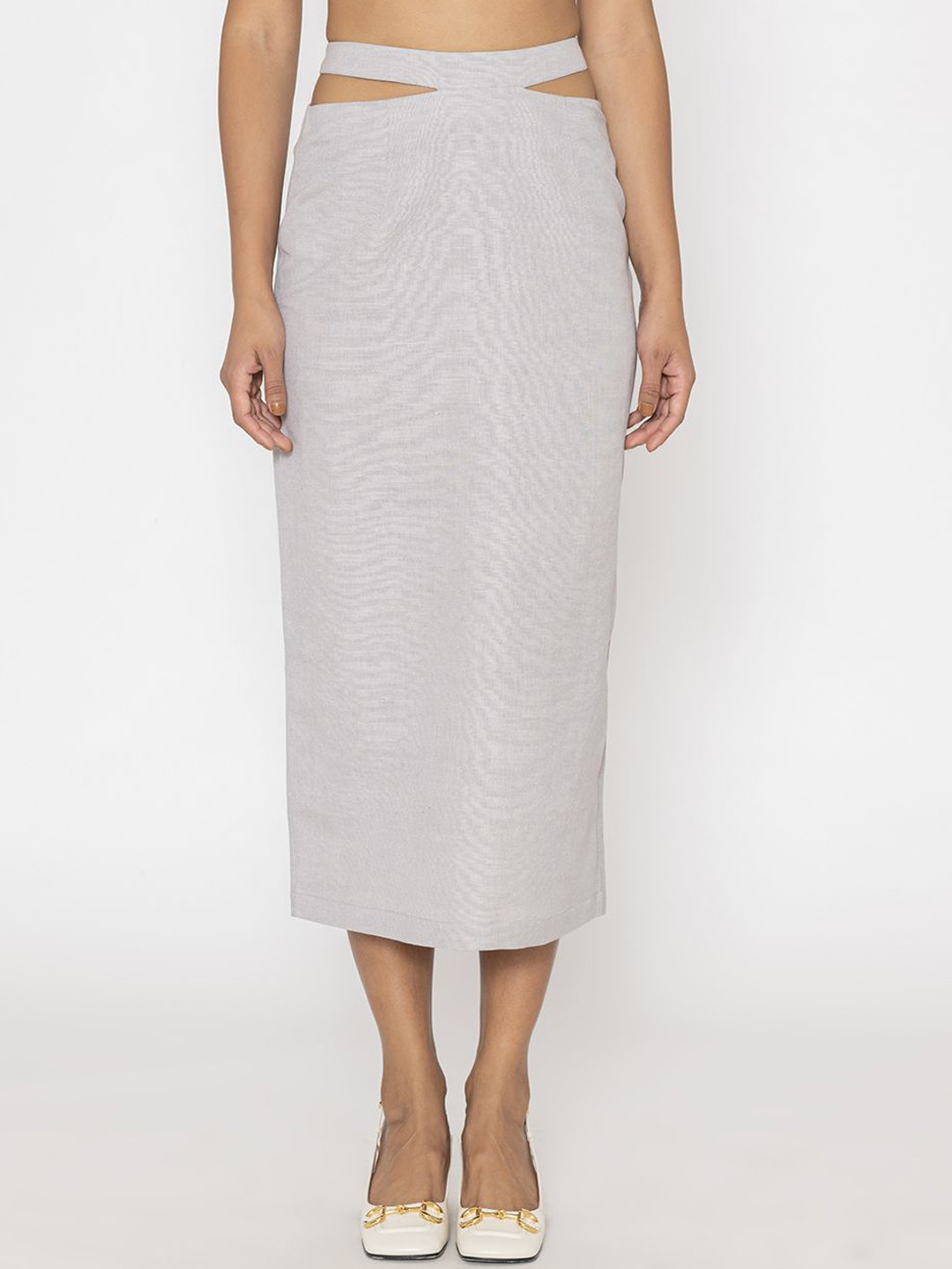 Contemponari Straight Midi Skirt