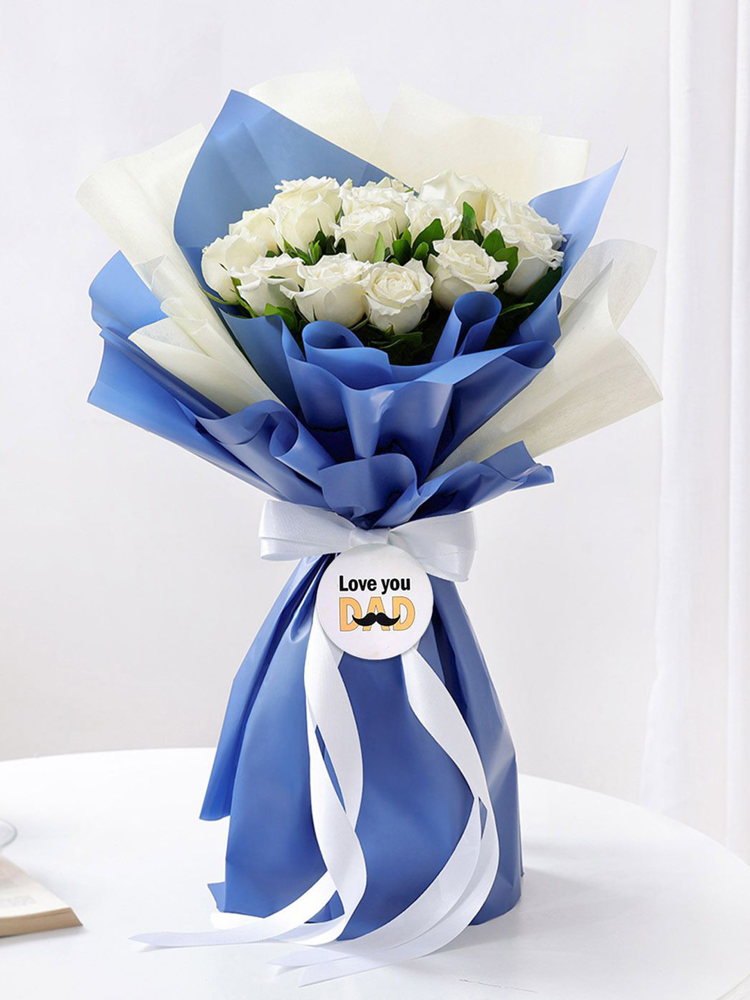 IGP 15-Pcs White Rose Fresh Flowers