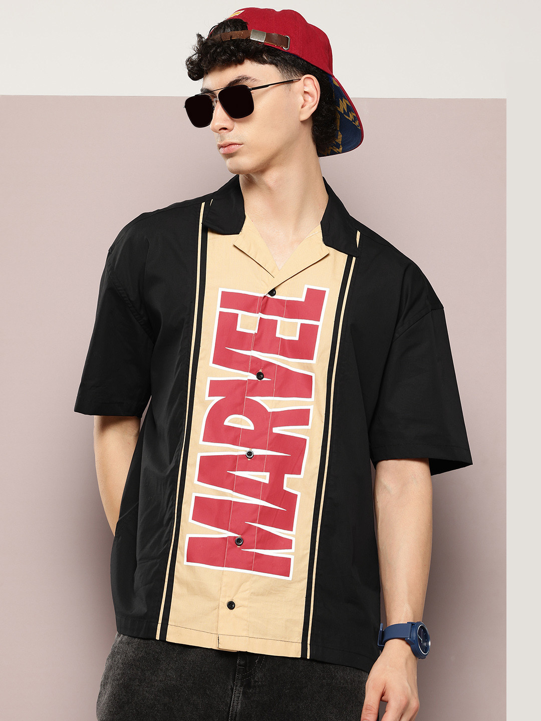 MARVEL STREET Cyber Punk Men Printed Pure Cotton Casual Shirt