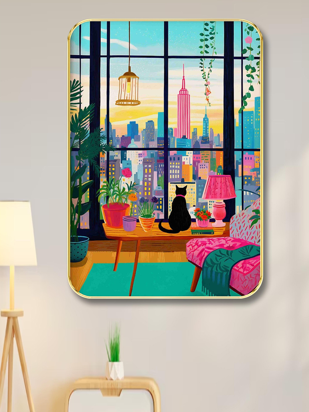 Aura City views Wood Wall Rectangle Photographs Wall Art -18 x 24In