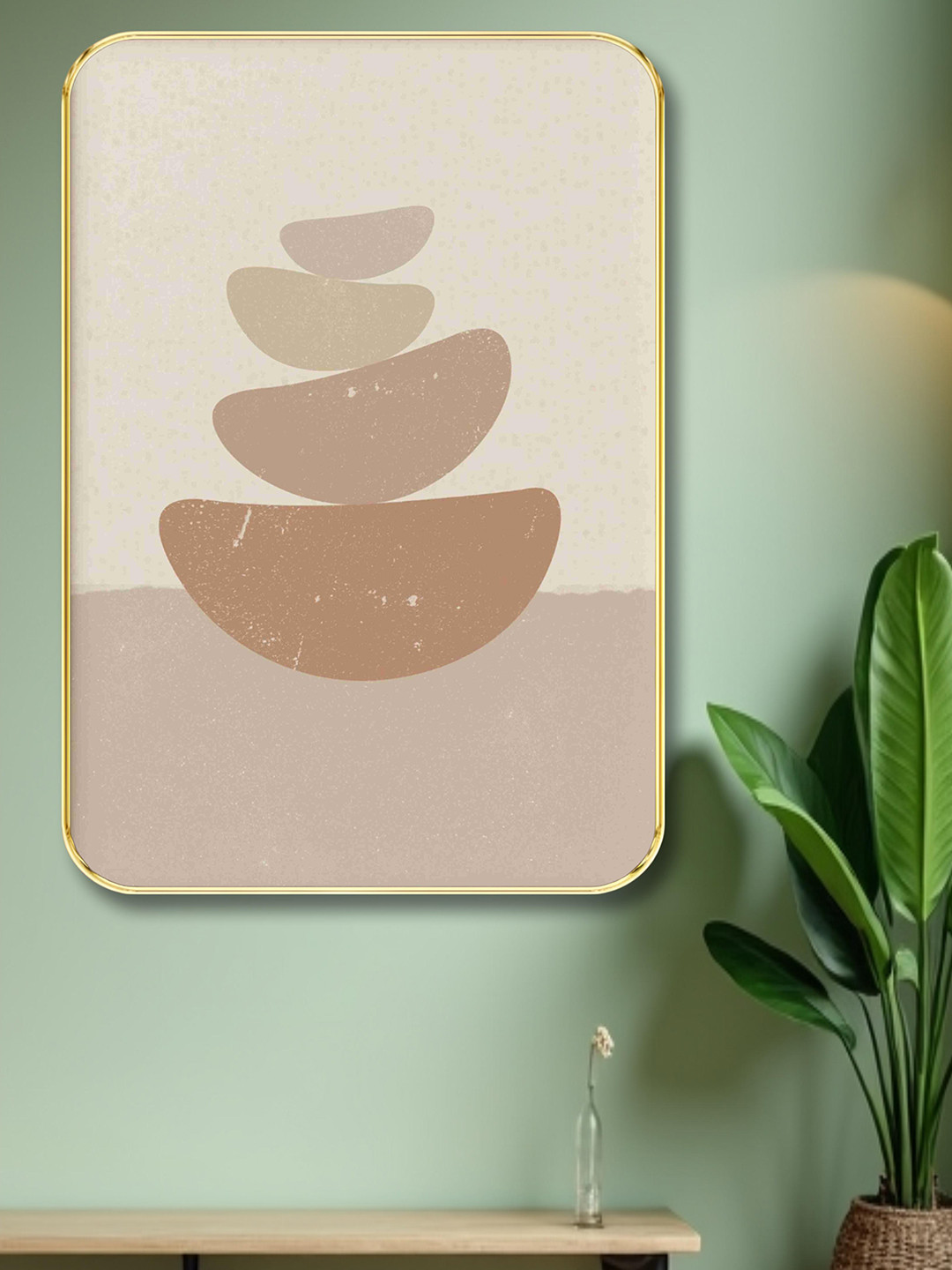 Aura Brown & Beige Wooden Wall Frame