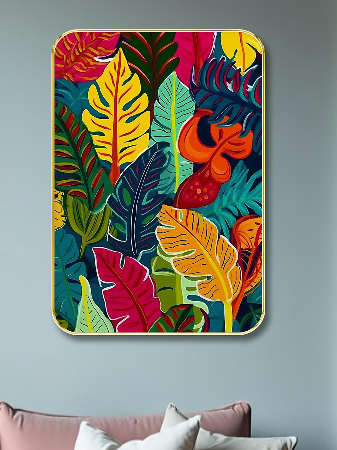 Aura Tropical Leaves Wood Wall Rectangle Photographs Wall Art - 18 x 24 In