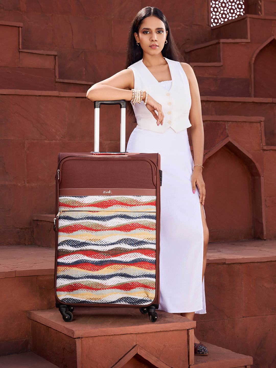 ZOUK Jaisalmer Dunes Medium Avasa Printed Trolley Bag