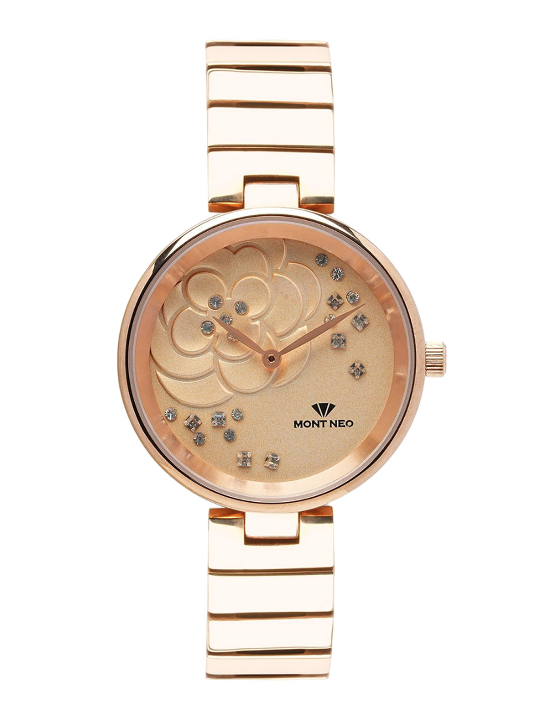 MONT NEO Women Dial & Stainless Steel Bracelet Style Straps Analogue Watch 7504B-M3307