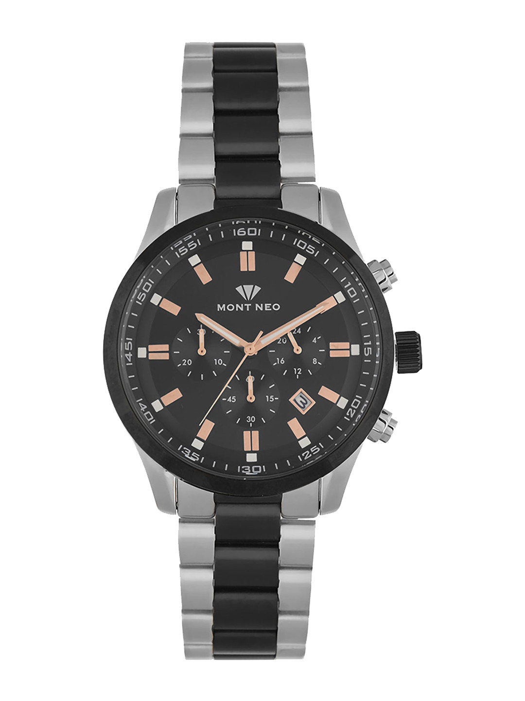 MONT NEO Men Dial & Stainless Steel Bracelet Style Straps Analogue Watch 1032C-M1404